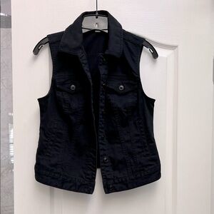 Boston Proper Black Denim Vest